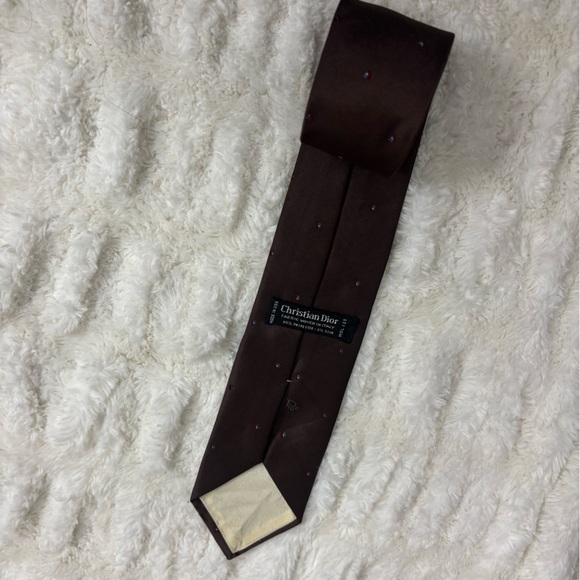 CHRISTIAN DIOR Men’s Vintage Silk Blend Tie Subtle Pattern - Picture 5 of 9